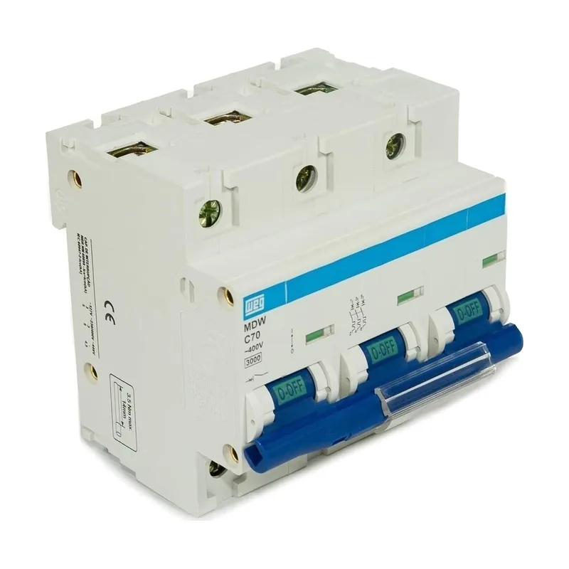Disjuntor DIN WEG Tripolar C 70A
