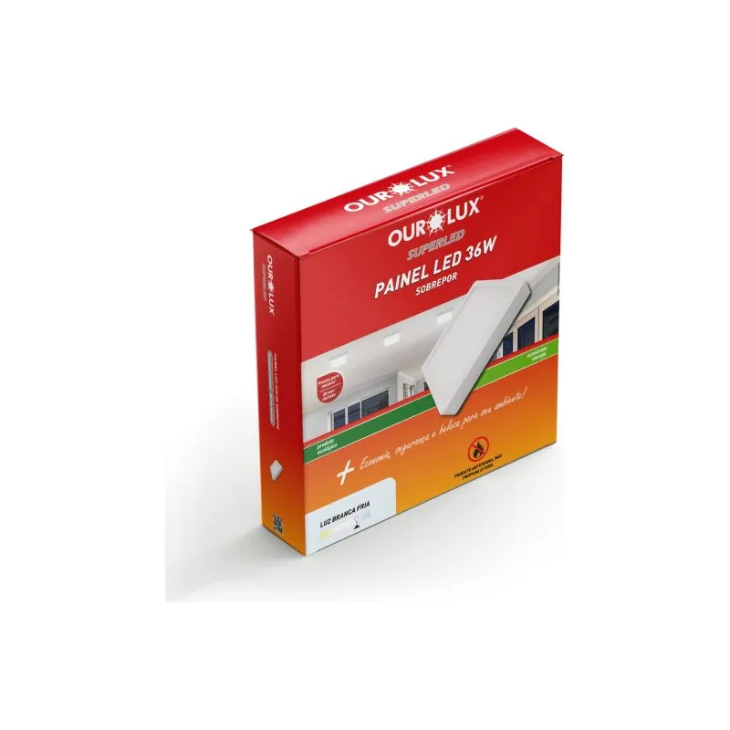 Plafon Sobr Quadrado 36W 6500K Ourolux