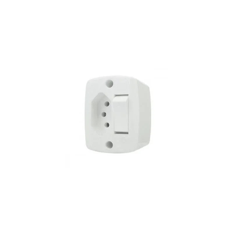 Interruptor Sobrepor Retangular 1 TC Simp + 1 TOM 2P+T 10A 16544 Ilumi