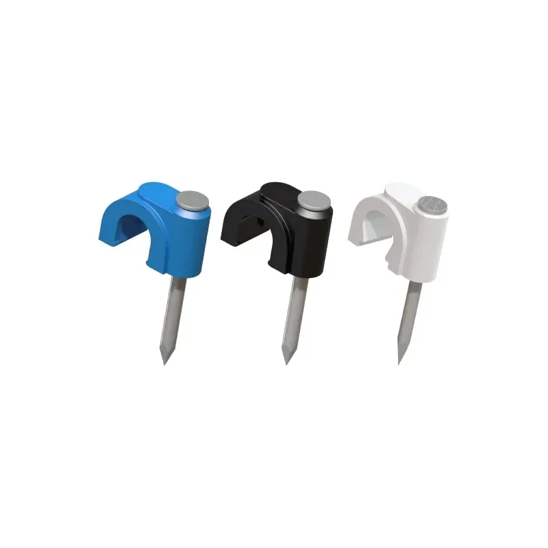 Cartela Grampo para Cabo Coaxial Azul P/cabo de Rede