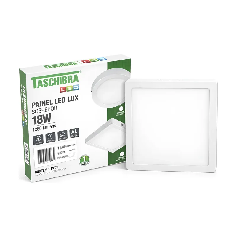 Plafon Sobrepor Quadrado 18W 6500K Taschibra