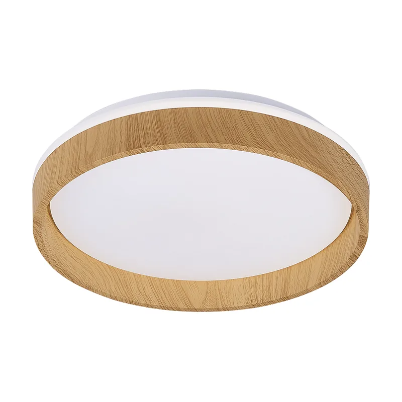 Plafon Duetto Aço Redondo 260 mm IP20 18W Bivolt Amadeirado Blumenau