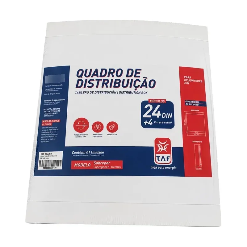 Quadro Distribuição 24P Sobrepor Branco TAF