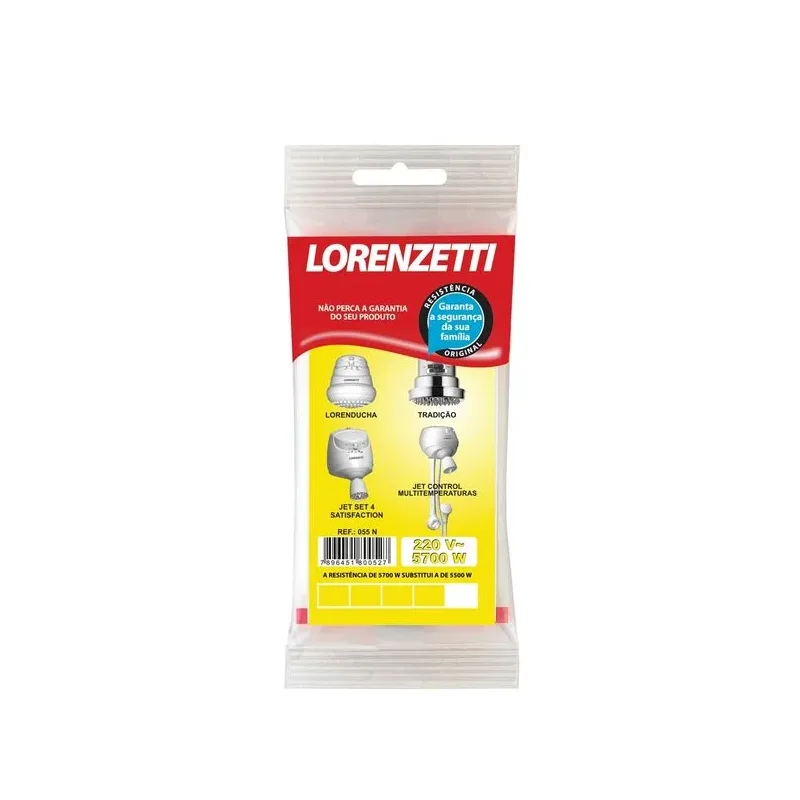 Resistência Lorenzetti/tradição JET SET J.control 6800W 4T 220V Tipo L Pratimix