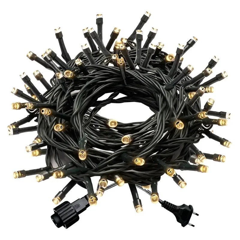 Cordão FIO 100 Leds Branco Quente 10M 220V