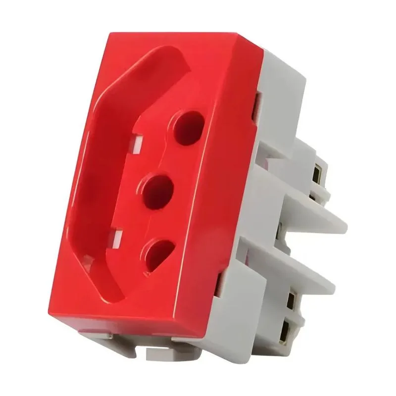 Módulo Tomada 20A 2P+T Vermelho Margirius Sleek