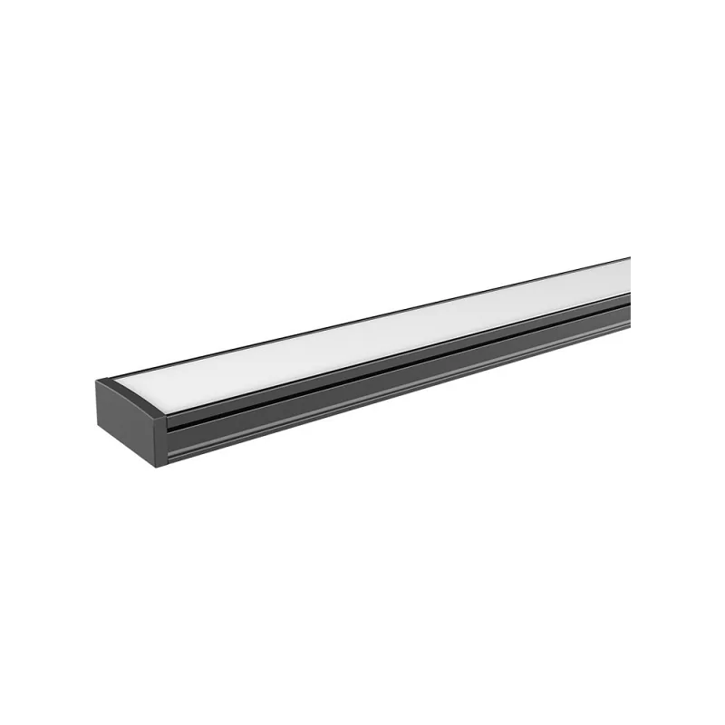 Perfil Sobrepor Alumínio 17x7 mm 3M sem Mola Preto Blumenau