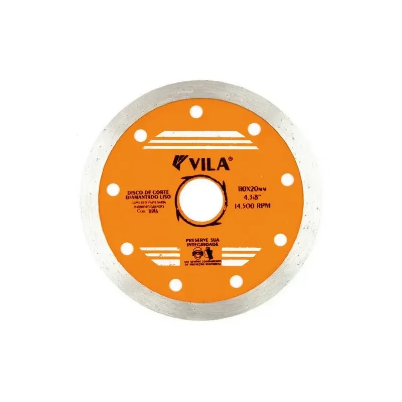 Disco Diamantado Liso 110 mm x 7 x 20 mm