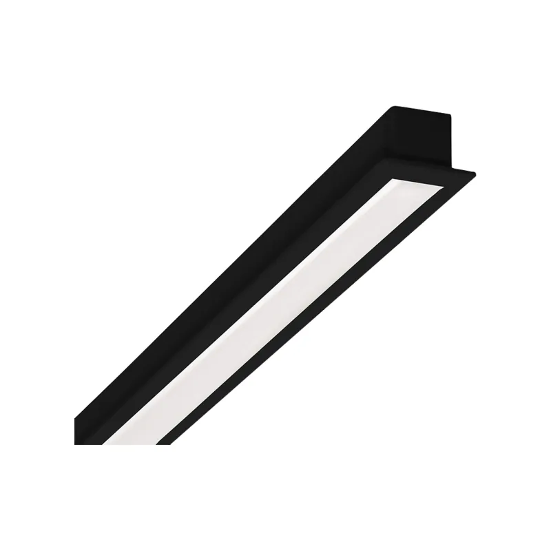 Perfil LED Embutir 3M Preto