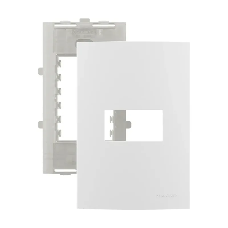Placa C Suporte 4x2 1 Posto Sleek 16026 Margirius