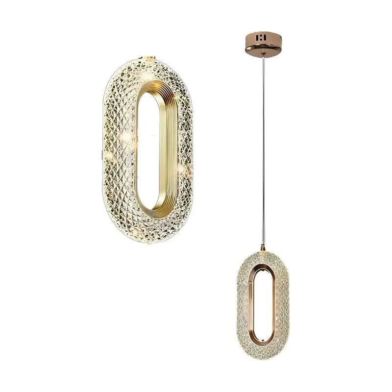 Pendente Oval/orion Cristal 3 Cores PD1135 YOE