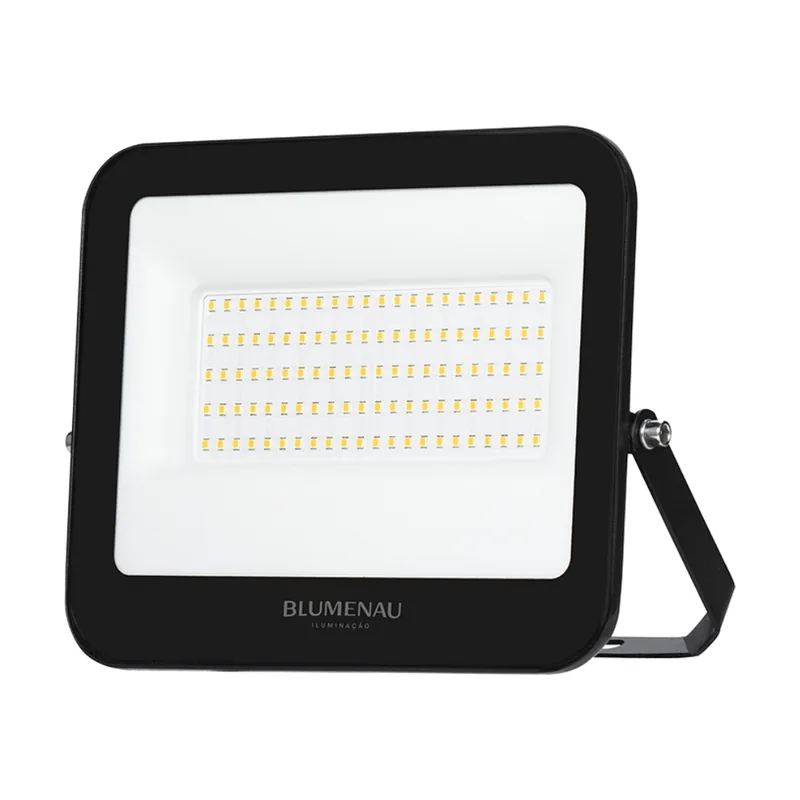 Refletor 100W 6500K Quadrado Preto Blumenau