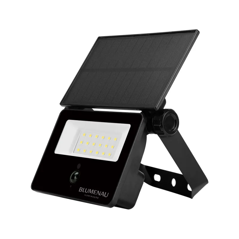 Refletor LED Play Solar Alum Quadrado 30W 6.500K Preto Blumenau