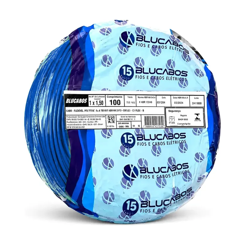 Cabo Flexível Blucabos 4 mm Azul