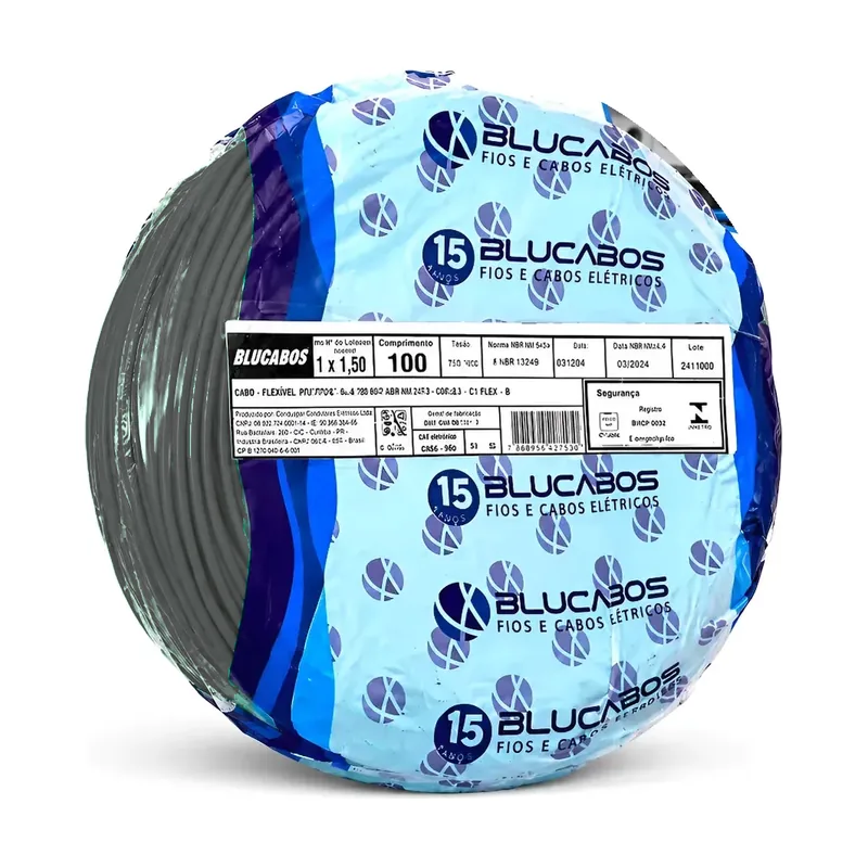 Cabo Flexível Blucabos 4 mm Preto