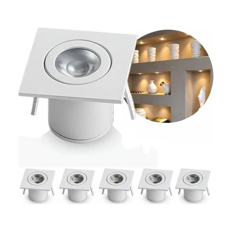 Mini Spot Embutir Quadr LED 1W 6000K America Light