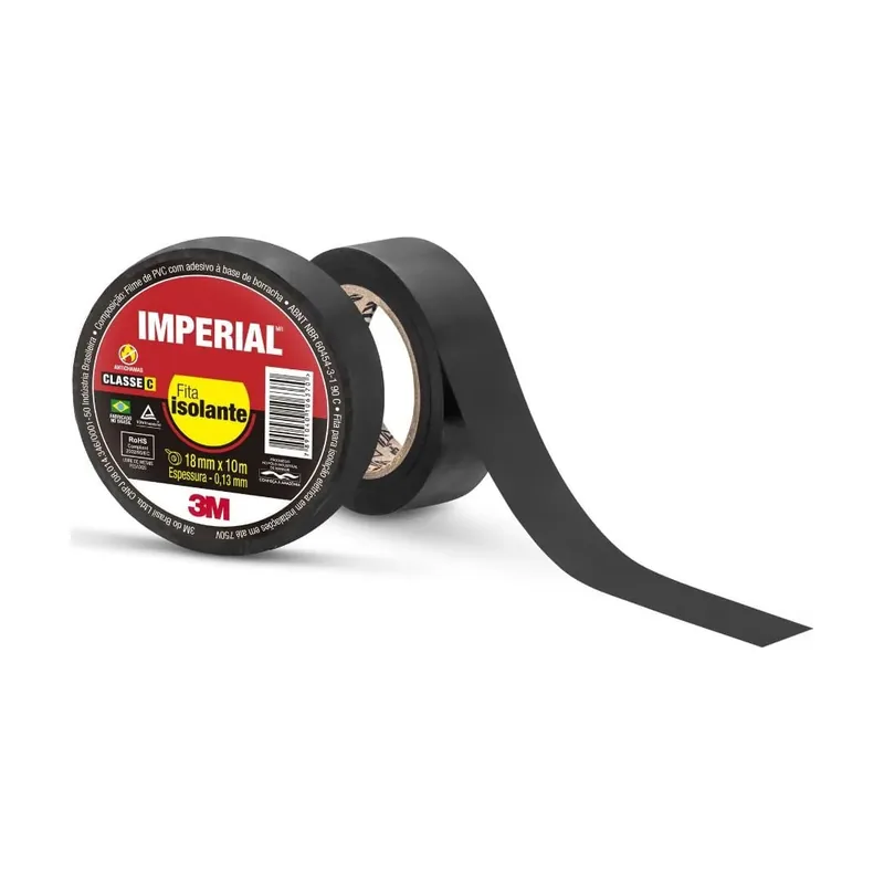 Fita Isolante 10M 3M Preta Imperial