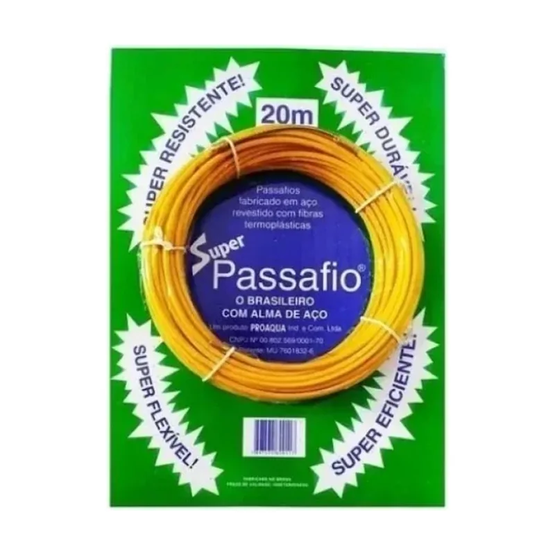 Passa FIO de Nylon 20M com Alma de Aço