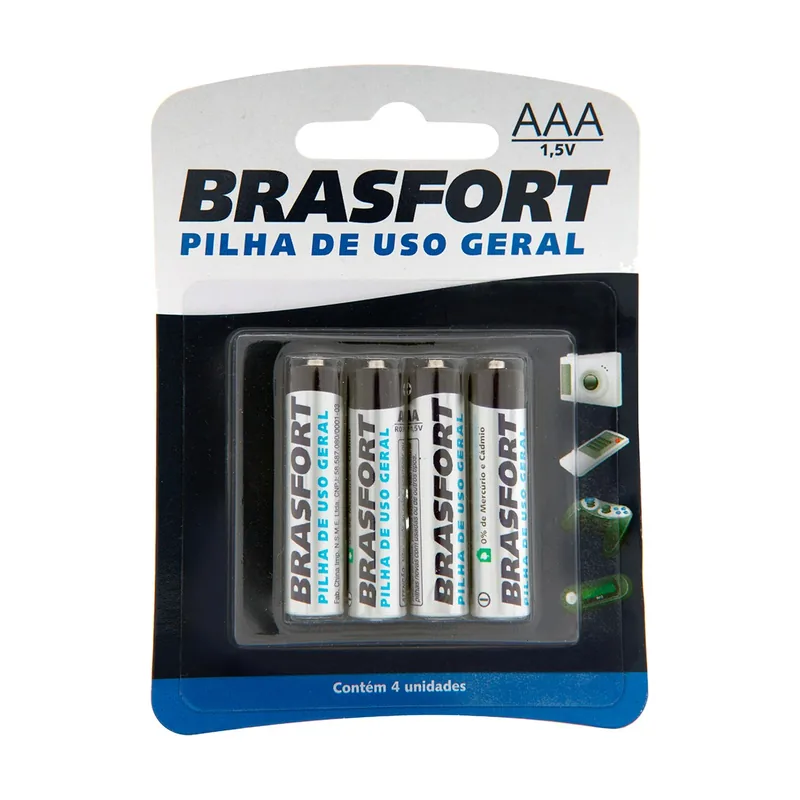 Pilha Brasf.palito "AAA" CART.C/4P 6307