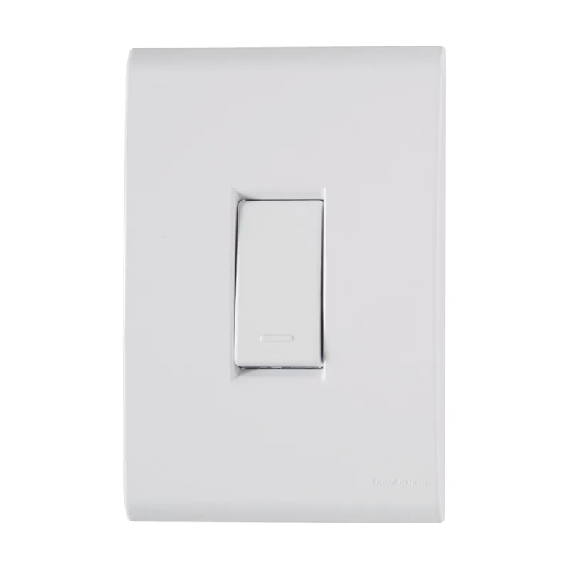 Interruptor Tramontina 2x4 1TS com Placa 57170/201