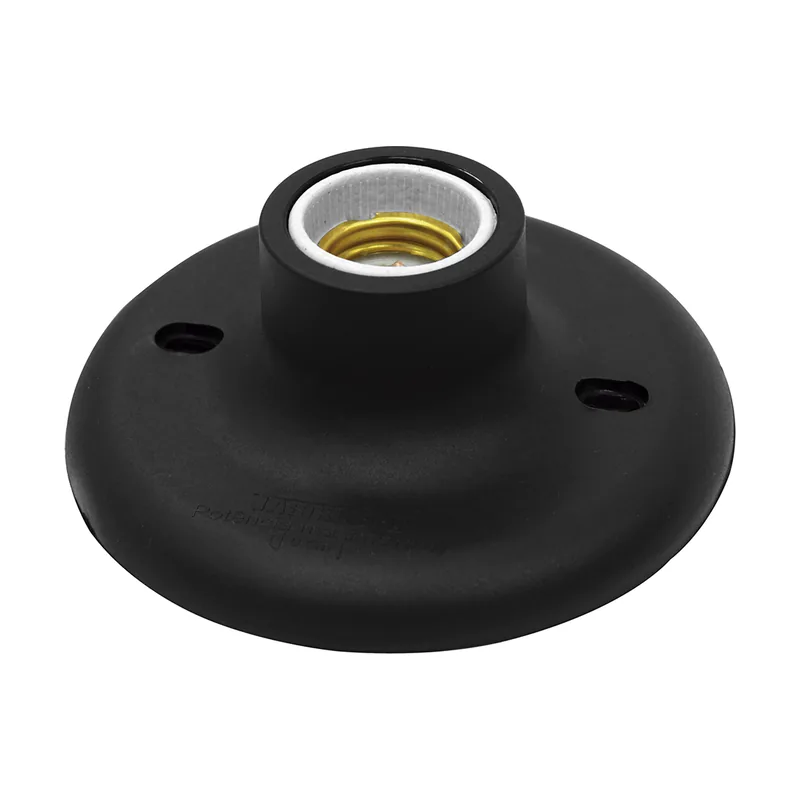 Plafon Taschibra E-27 em Porcelana Preto