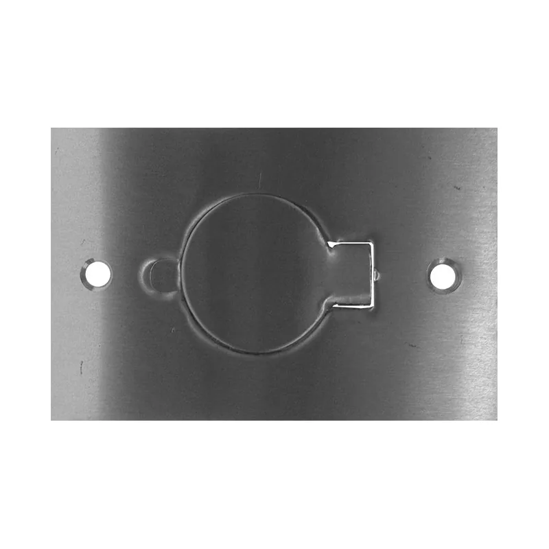Placa Piso 4x2 para 1 Tomada Aço