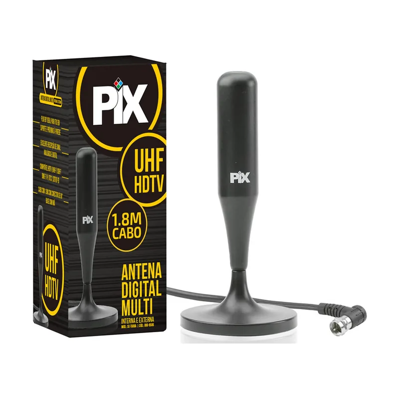 Antena Digital Multifuncional Interna e Externa PIX 1,8M