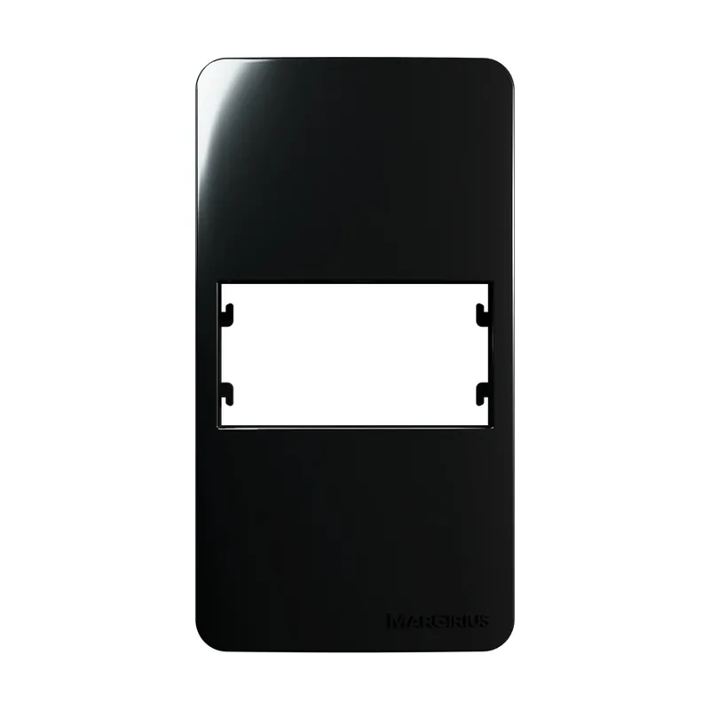 Placa Condulete com SUP 3/4 Ebony 1 MOD Horiz Margirius Sleek 21880