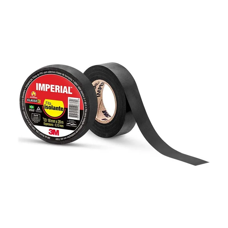 Fita Isolante 20M Preta Imperial 3M