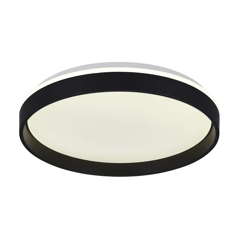 Plafon Duetto Aço Redondo 390 mm IP20 30W Preto Blumenau