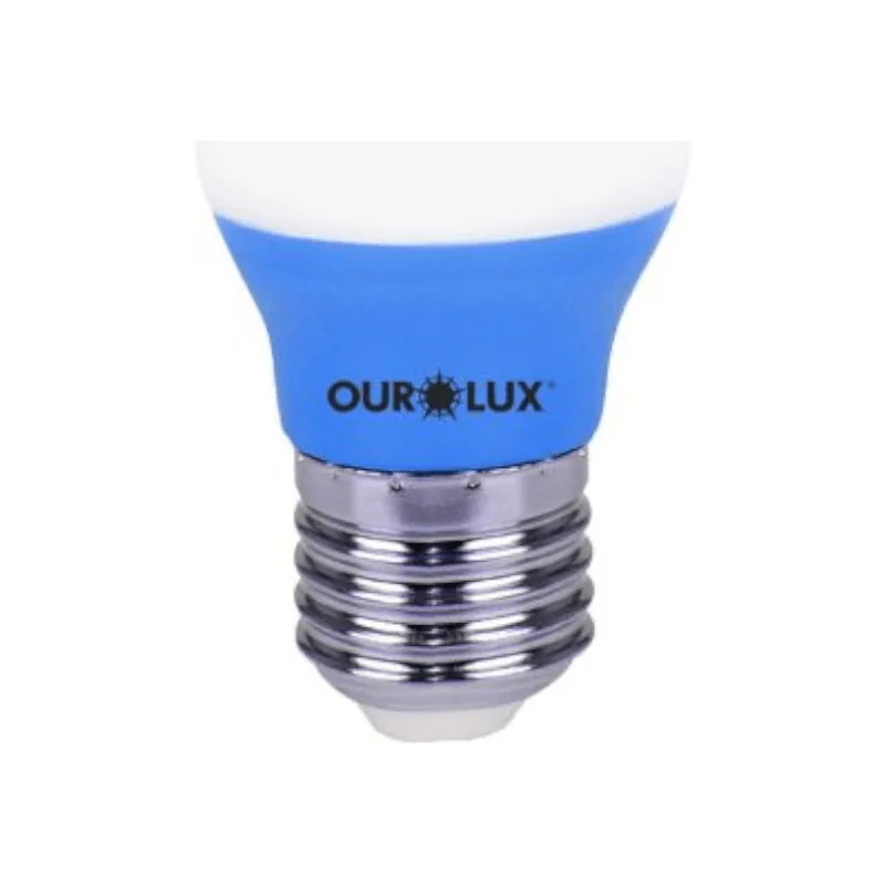 Lâmpada LED Bolinha 3W Azul Ourolux