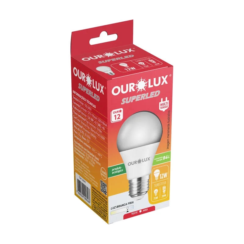 Lâmpada 12W Branca Frio Ourolux