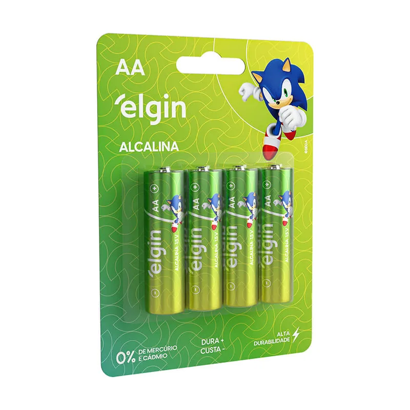 Pilha AA Alcalina C/4 Elgin