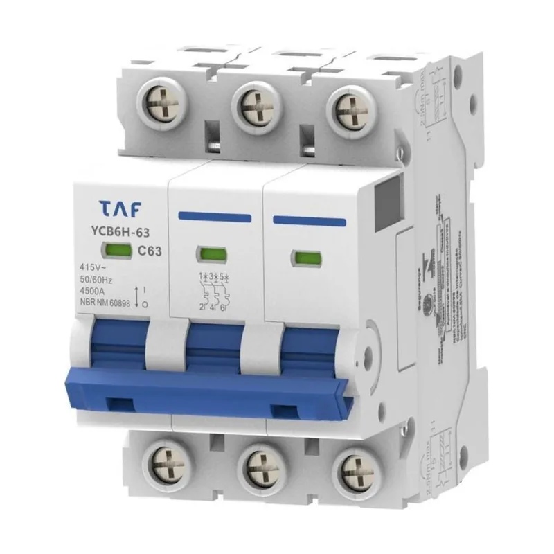 Disjuntor 50A 3P 4.5KA DIN TAF