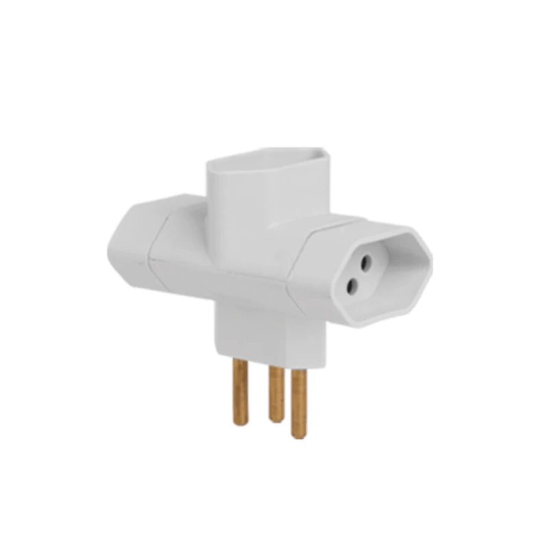 Adaptador Benjamim T Normatizado 2P+T 3 Saidas 10A Ilumi