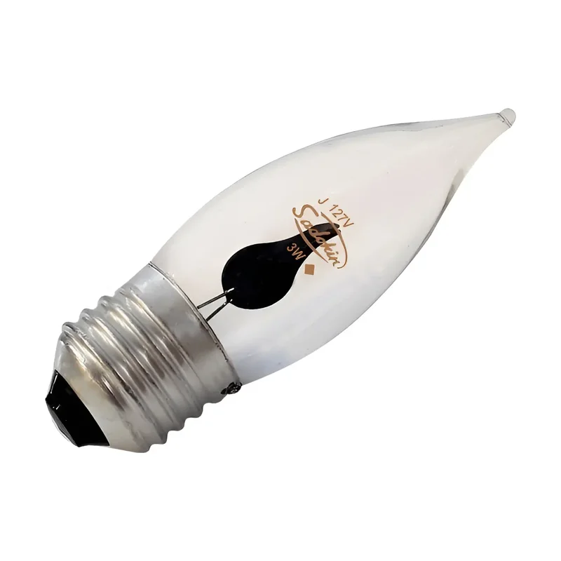 KIT 5 Lâmpada Vela Chama Decorativa 3W 127V E27 Neon Flicker Chama