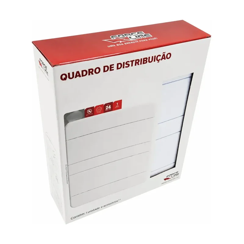 Quadro Force LI Sobrepor P/24 Disjuntores PVC