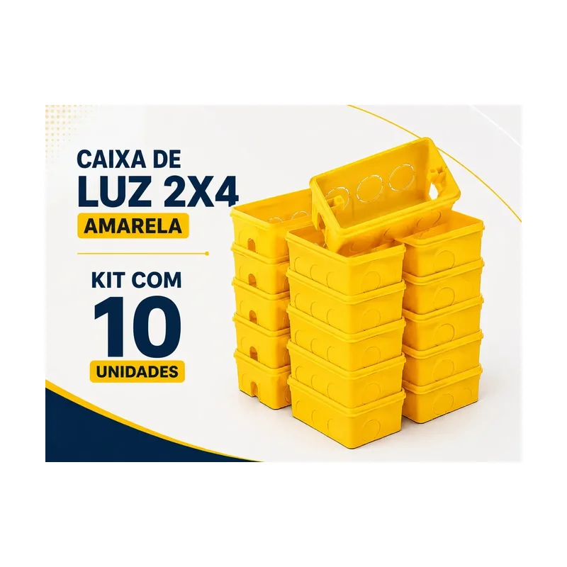 Caixa 2 x 4 Plástico Alumbra Amarelo