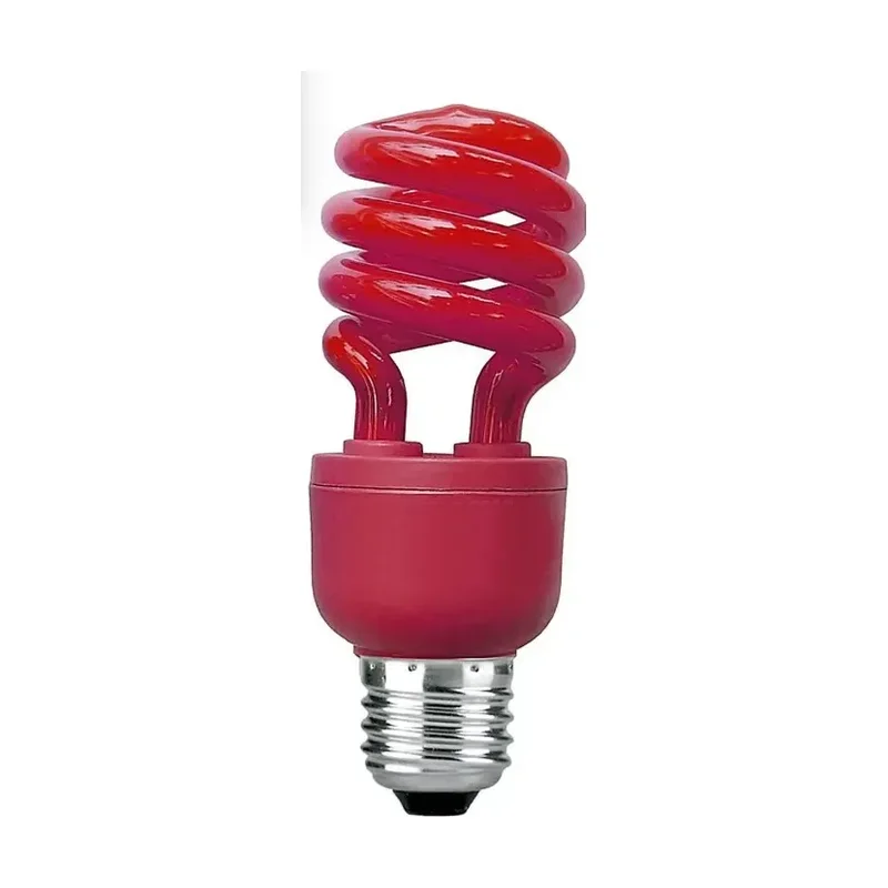 Lâmpada PL Esp. Color Foxlux 15W Vermelha 127V