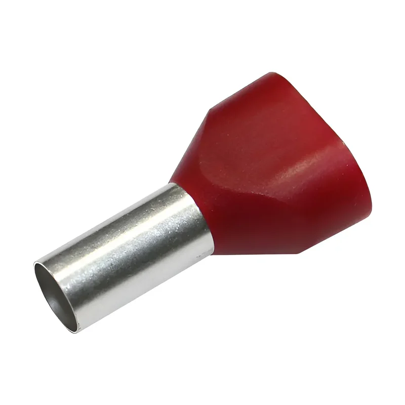 Terminal Tubular Duplo 10 mm C14 Vermelho Sfor