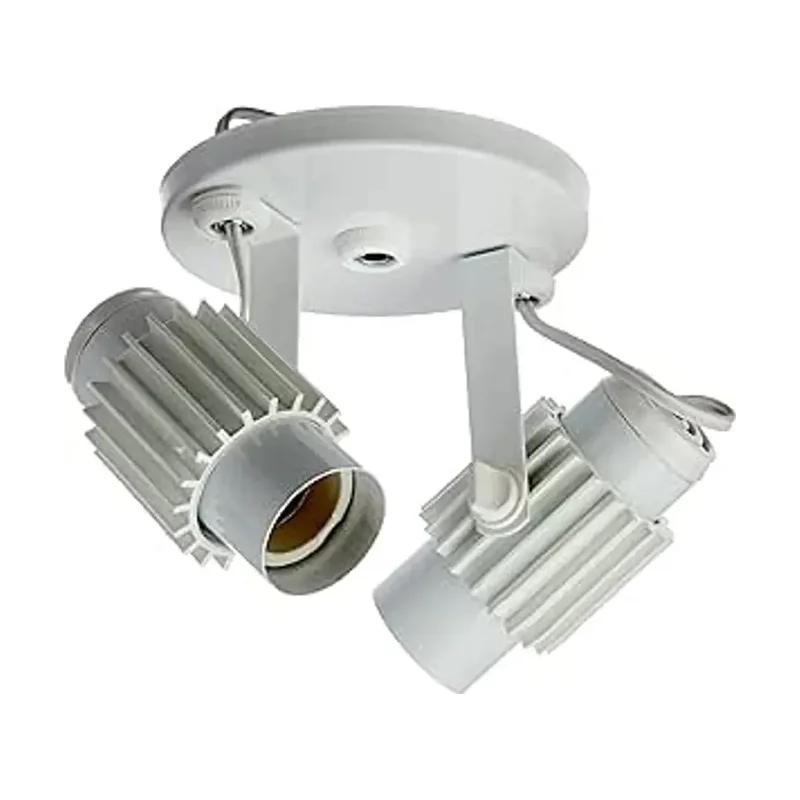 Spot Comum 2 Lâmpadas Branco Aletado OPL