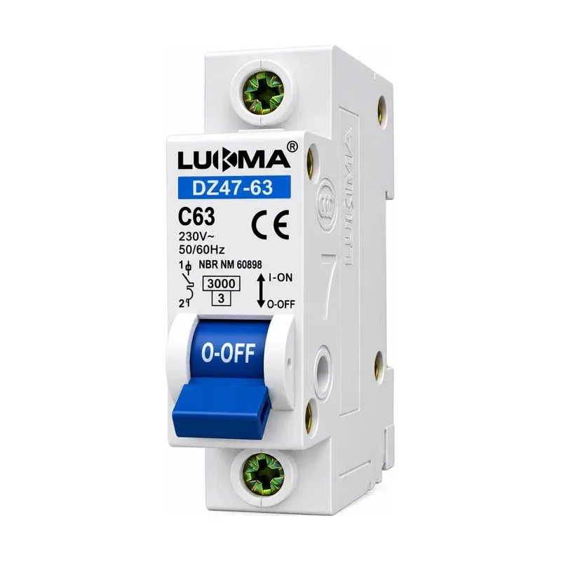 Disjuntor DIN Lukma Unipolar 63A