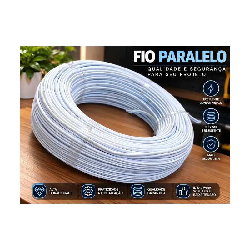 FIO Paralelo Branco 2 x 1,5 mm