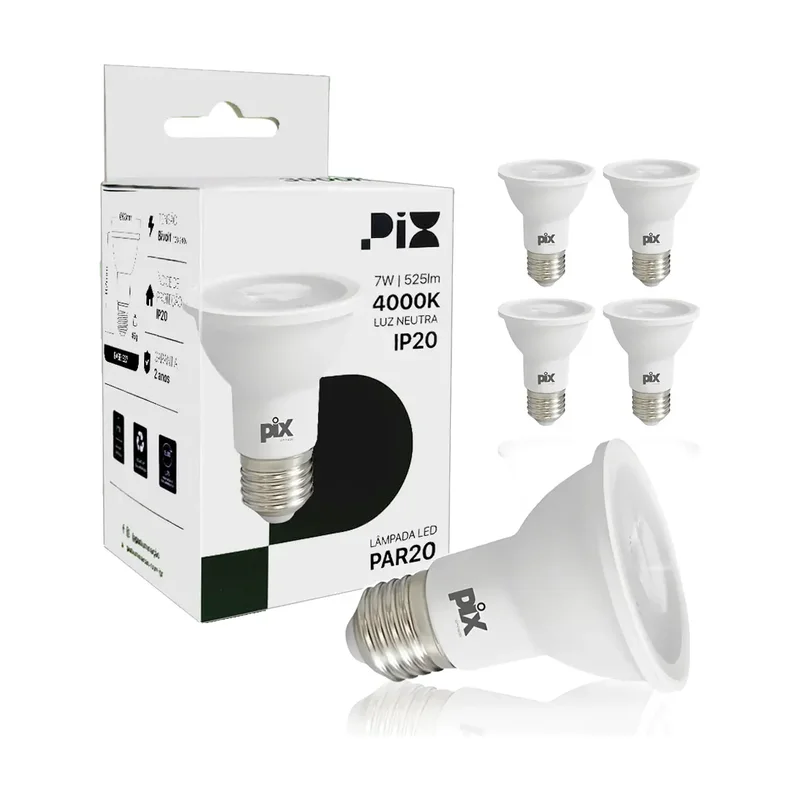 Lâmpada LED PAR20 7W BIV 4000K
