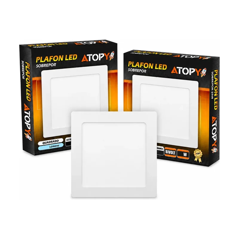 Plafon Sobre Quadr 18W 6500K Atopy