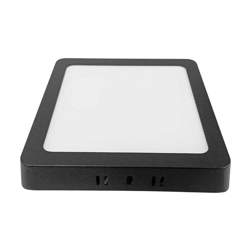 Plafon Sobrepor Quadrado 12W 6.500K Preto Blumenau