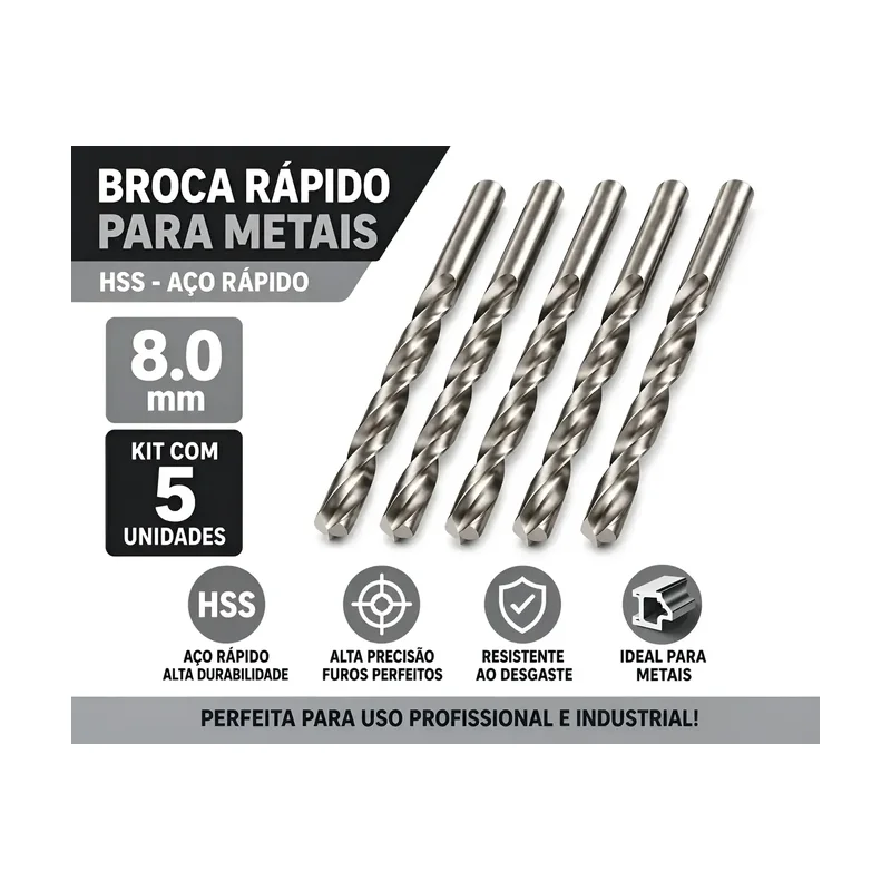 Broca Aço Rapido Ranger 8,0 mm