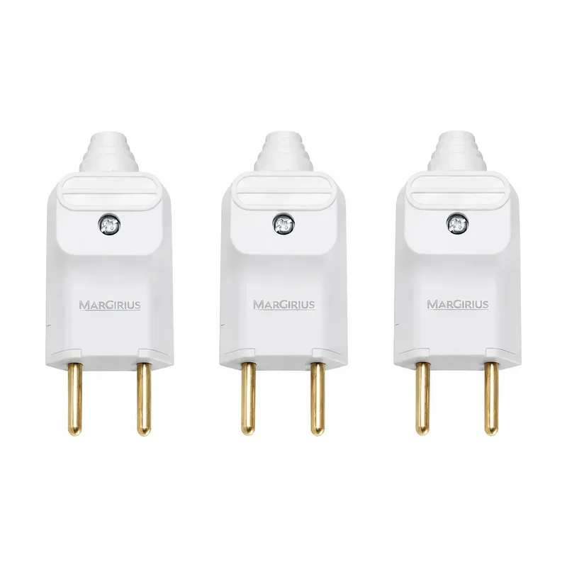 PLD11-2 Branco-plugue 2P 10A 180G com Prensa Cabo ()