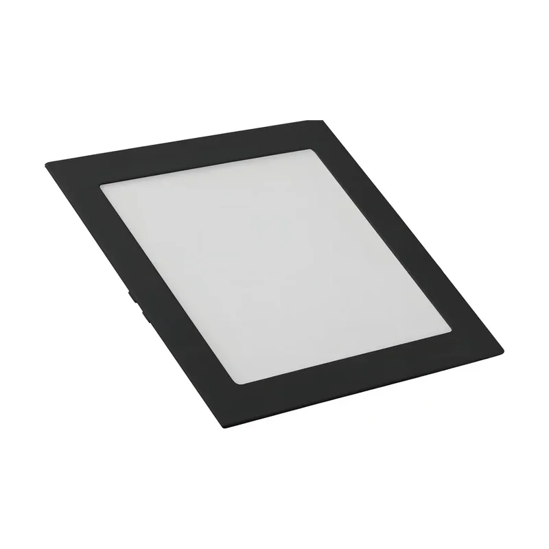 Plafon Quadr Embutir Preto 18W 6500K Foxlux