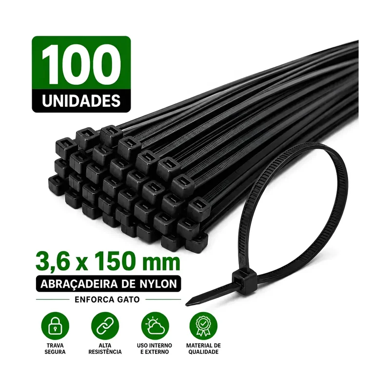 Abraçadeira Nylon PTA 380 mm x 4.8 Atopy
